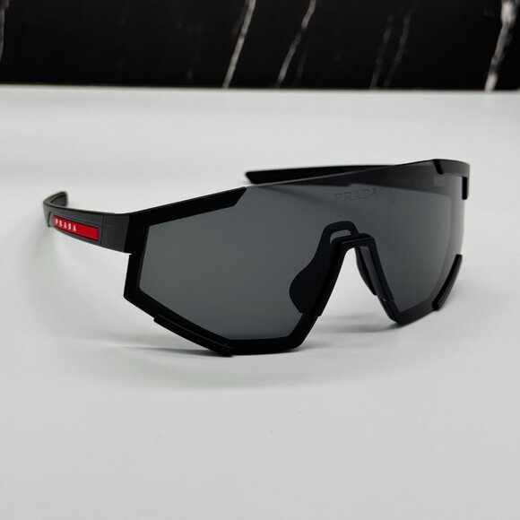 NEW PRADA LINEA ROSSA SPS 04W DG006F UNISEX PRADA PS04WS DG006F BLACK PS 04WS - Picture 4 of 9